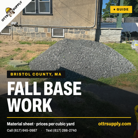 Fall Base Work in Bristol County: A Contractor's Material Sheet