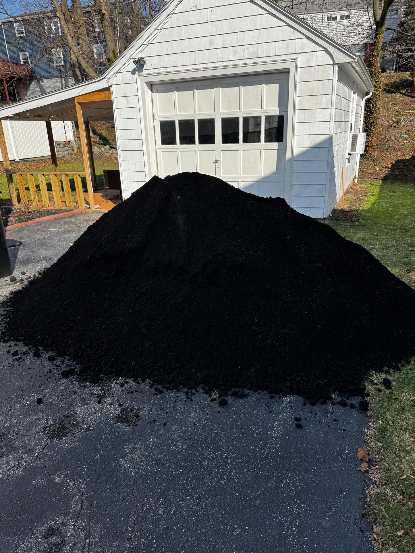 Super loam pile close-up — rich dark color and friable texture