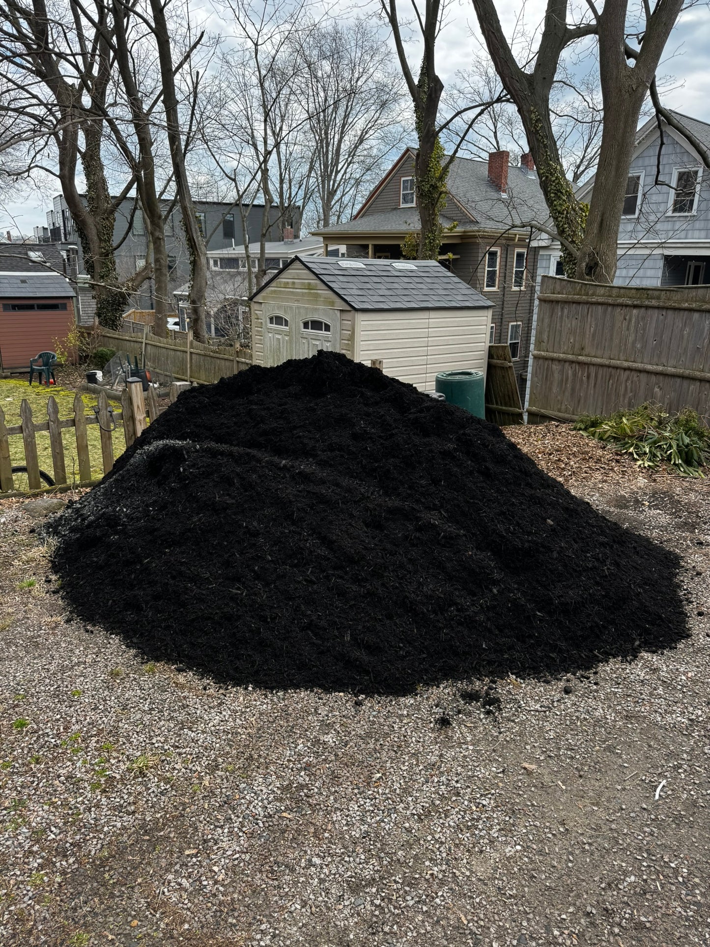Super loam delivered to a new lawn installation