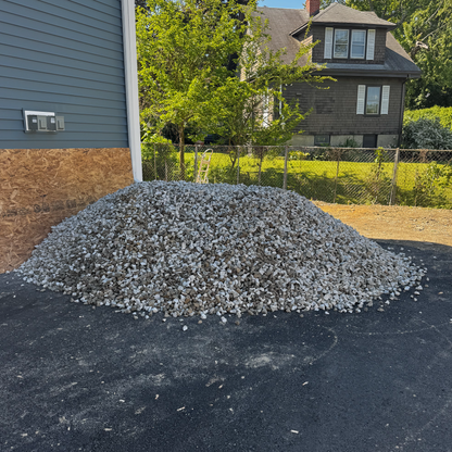 #4 crushed granite ballast for deep drainage and foundation backfill