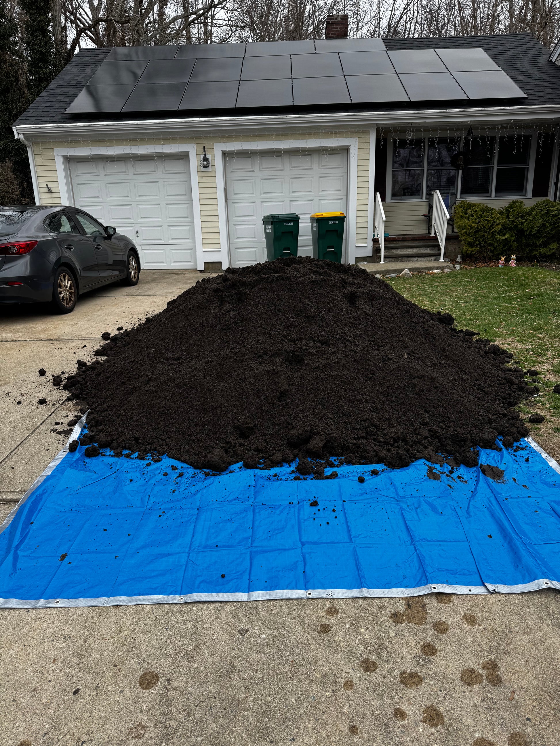 Horticultural soil mix pile — bulk delivery for commercial growers