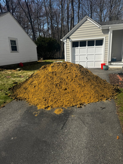 Concrete sand load delivered to a Boston-area job site