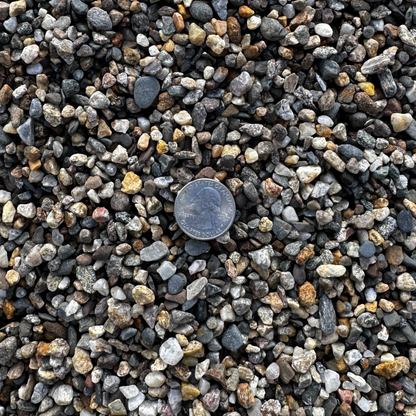 Riverbed ¼" — smooth river-tumbled stone for container top-dressing